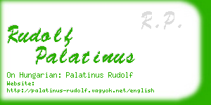 rudolf palatinus business card